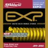 D’Addario EXP13 EXP Coated 80/20 Bronze Jeu de cordes pour guitare acoustique Tirant Custom Light (.011-.053) (Import Royaume Uni)