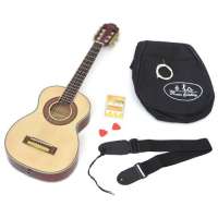 ts-ideen Guitare 1/4 classique acoustique pour enfant avec accessoires : étui rembourré, sangle, cordes, diapason à bouche et 2 médiators