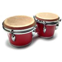 Bongos: Red Bongo Drums with 6″ / 7″ heads Professional Series