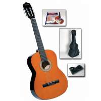 Pack Guitare Classique 4/4 , avec housse, méthode/CD karaoke et accordeur numérique