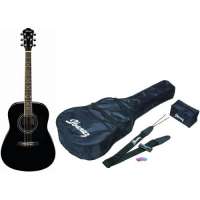 Ibanez V105SJP-BK Guitare folk Jampack avec accessoires (Noir)