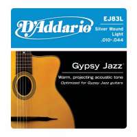D’Addario EJ83L Gypsy Jazz Jeu de corde pour guitare acoustique Tirant Jazz Light (.010-.044) (Import Royaume Uni)