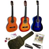 Pack Guitare Classique 1/4 Pour Enfant (4-7ans) Avec 6 Accessoires (bleu)