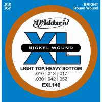 D’Addario EXL140 XL Nickel Wound Jeu de cordes pour guitare électrique Tirant light top/heavy bottom  (.010-.052) (Import Royaume Uni)